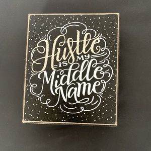 Inspirational Desk Decor Wood Block Sparkle Plaque